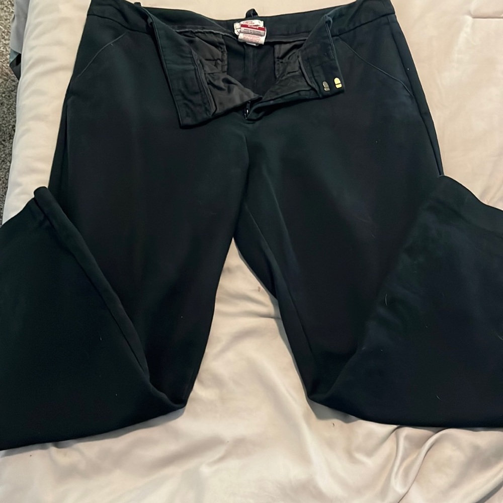 Black cropped ankle business pant